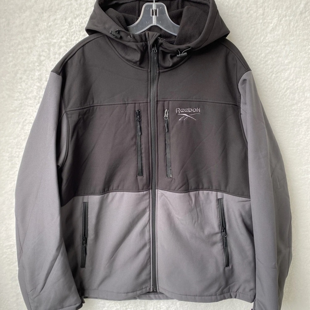 Reebok Men's Black and Gray Performance Jacket